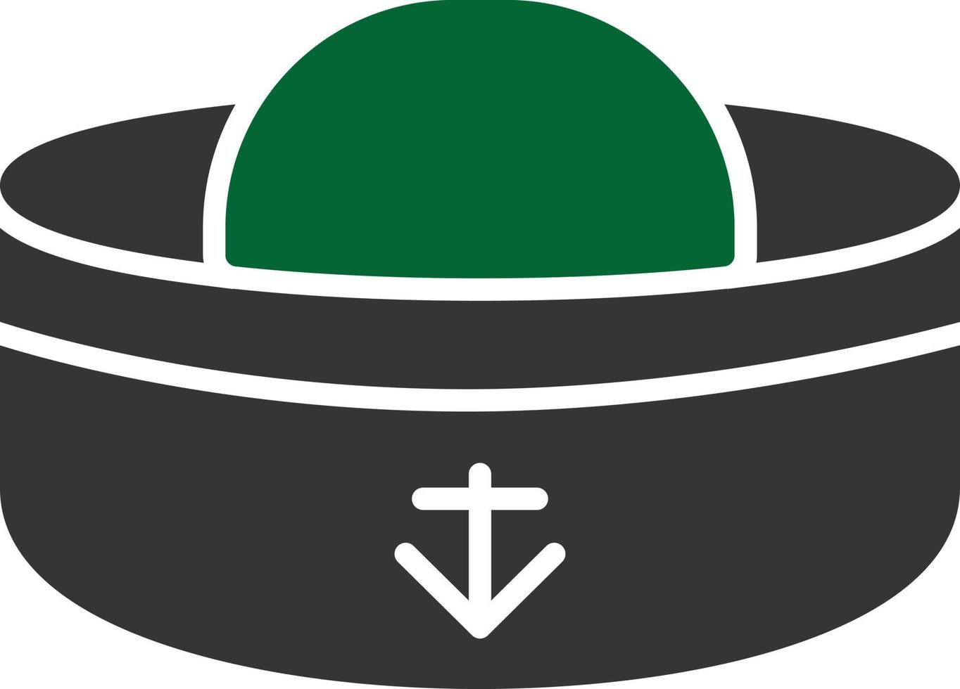 sombrero marinero glifo bicolor vector