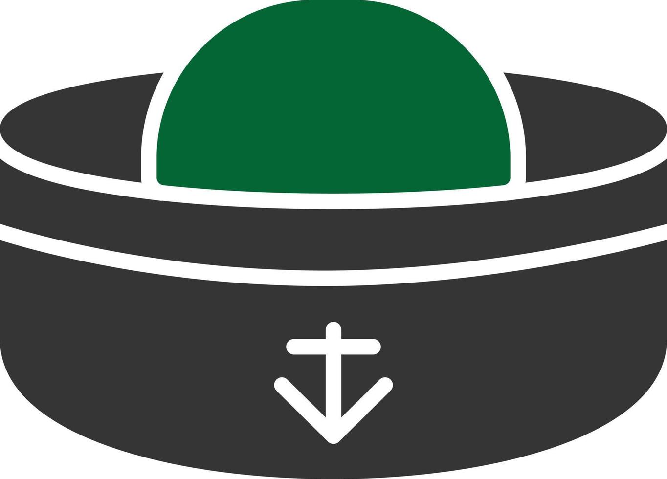 Sailor Hat Glyph Two Color vector