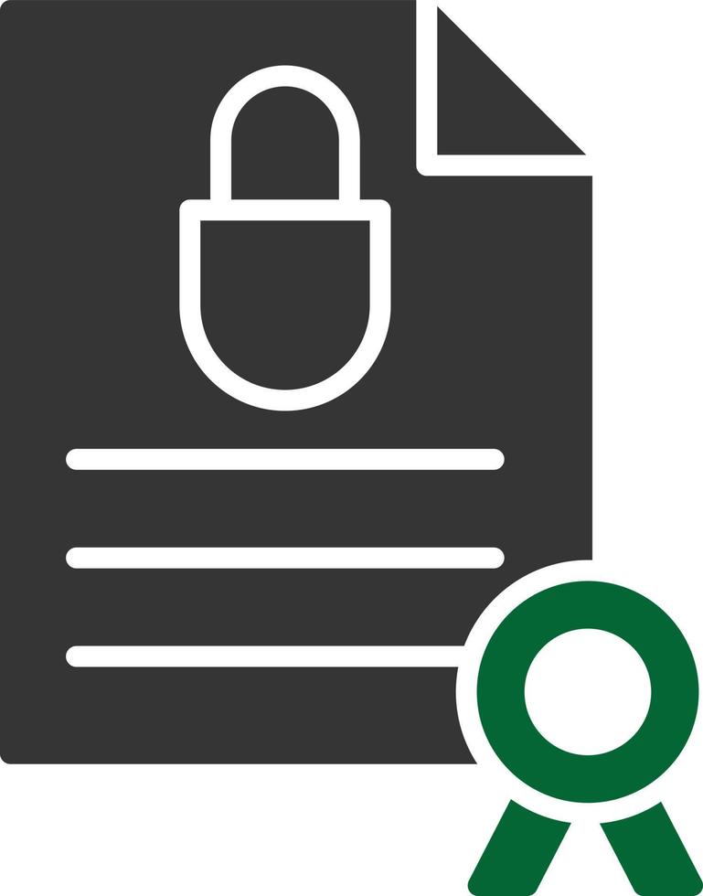 Guarantee Glyph Two Color vector