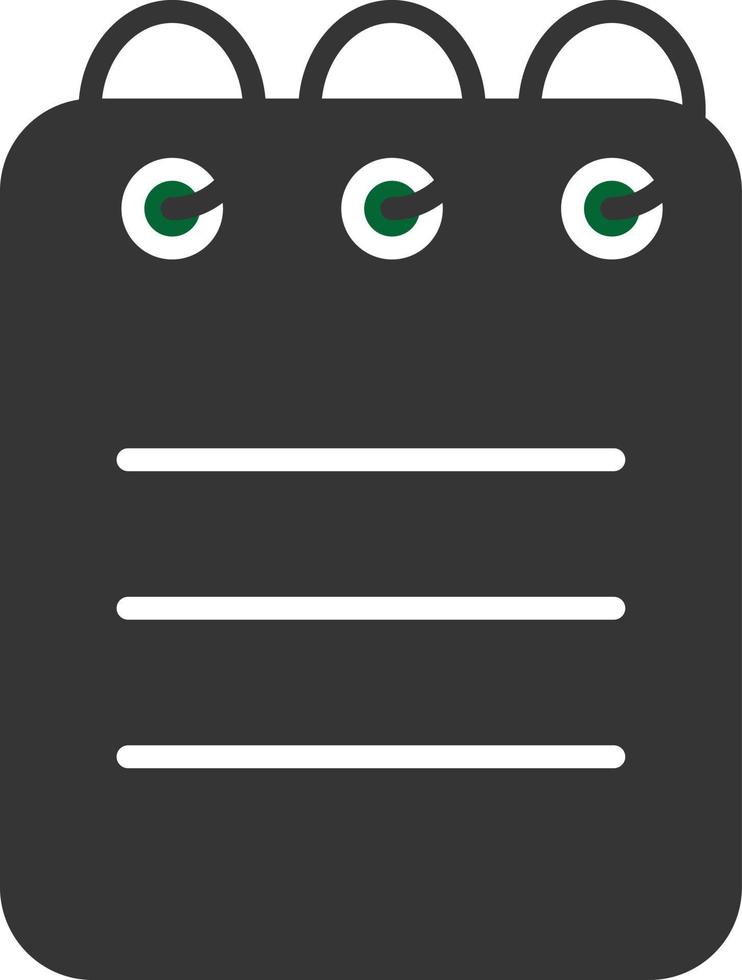 Notepad Glyph Two Color vector