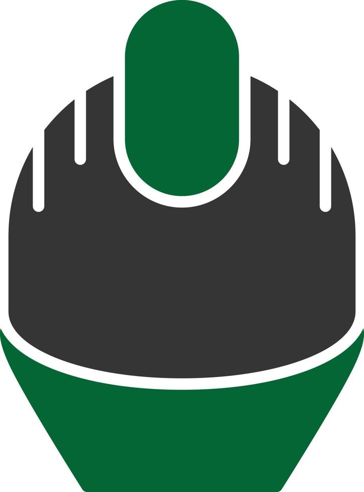 Construction Helmet Glyph Two Color vector
