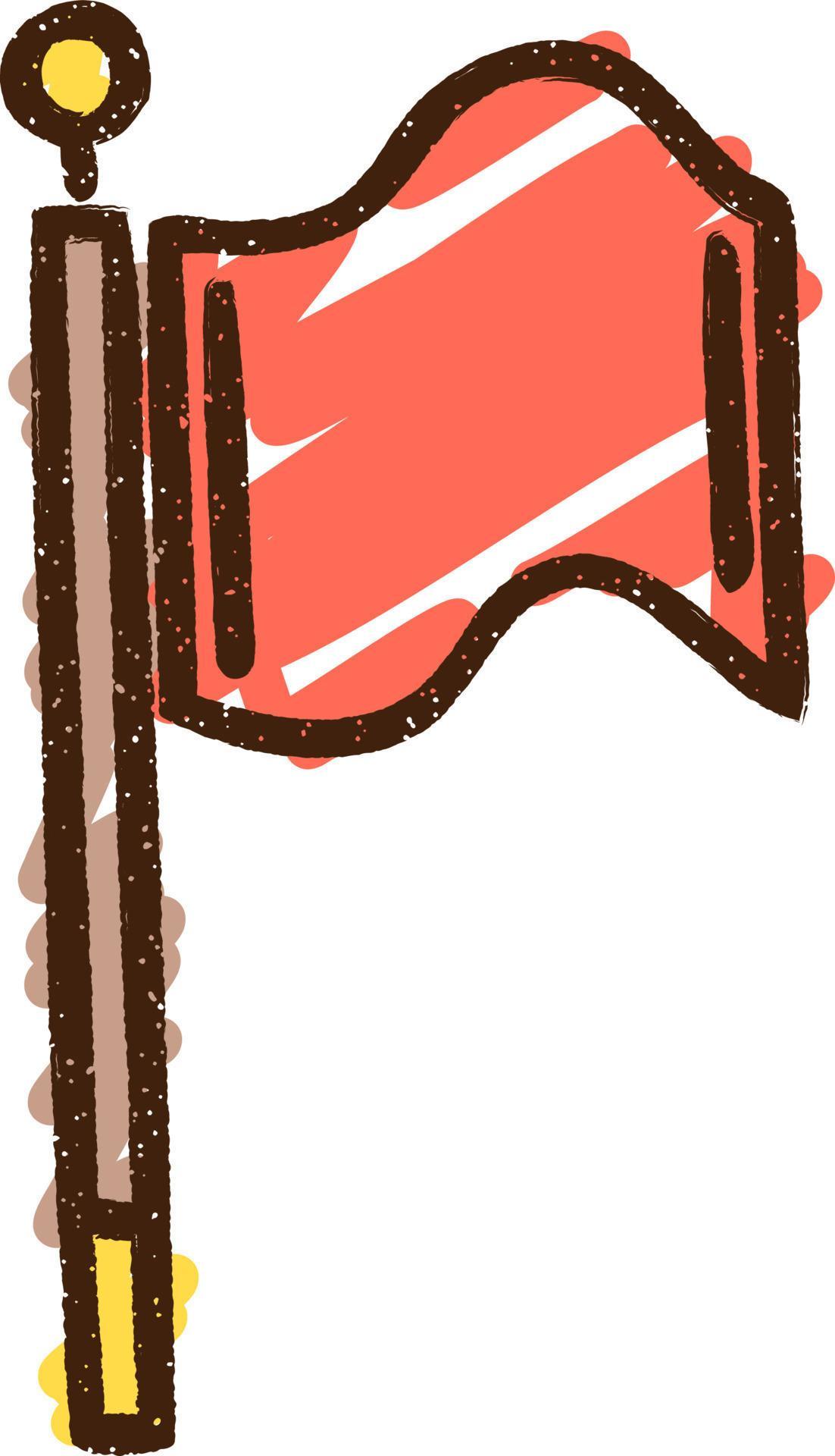 Waving Flag Chalk Drawing 9809871 Vector Art at Vecteezy