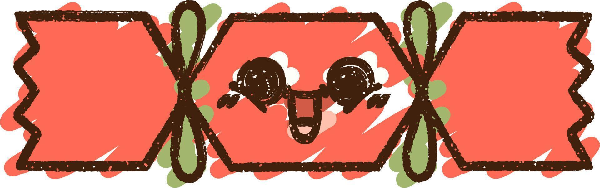 Christmas Cracker Chalk Drawing vector