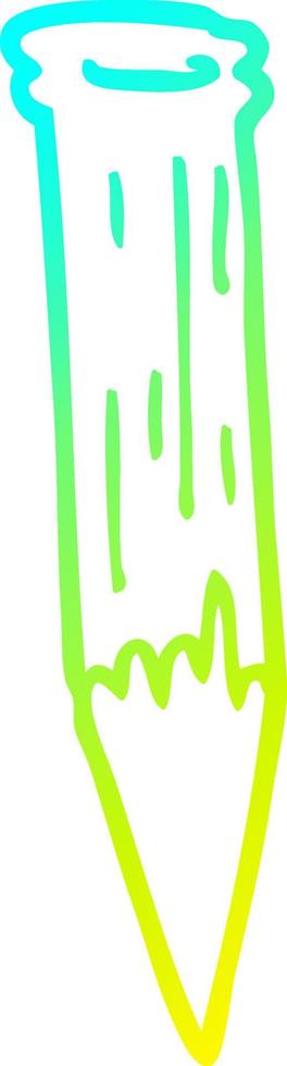 cold gradient line drawing cartoon bloody vampire stake vector