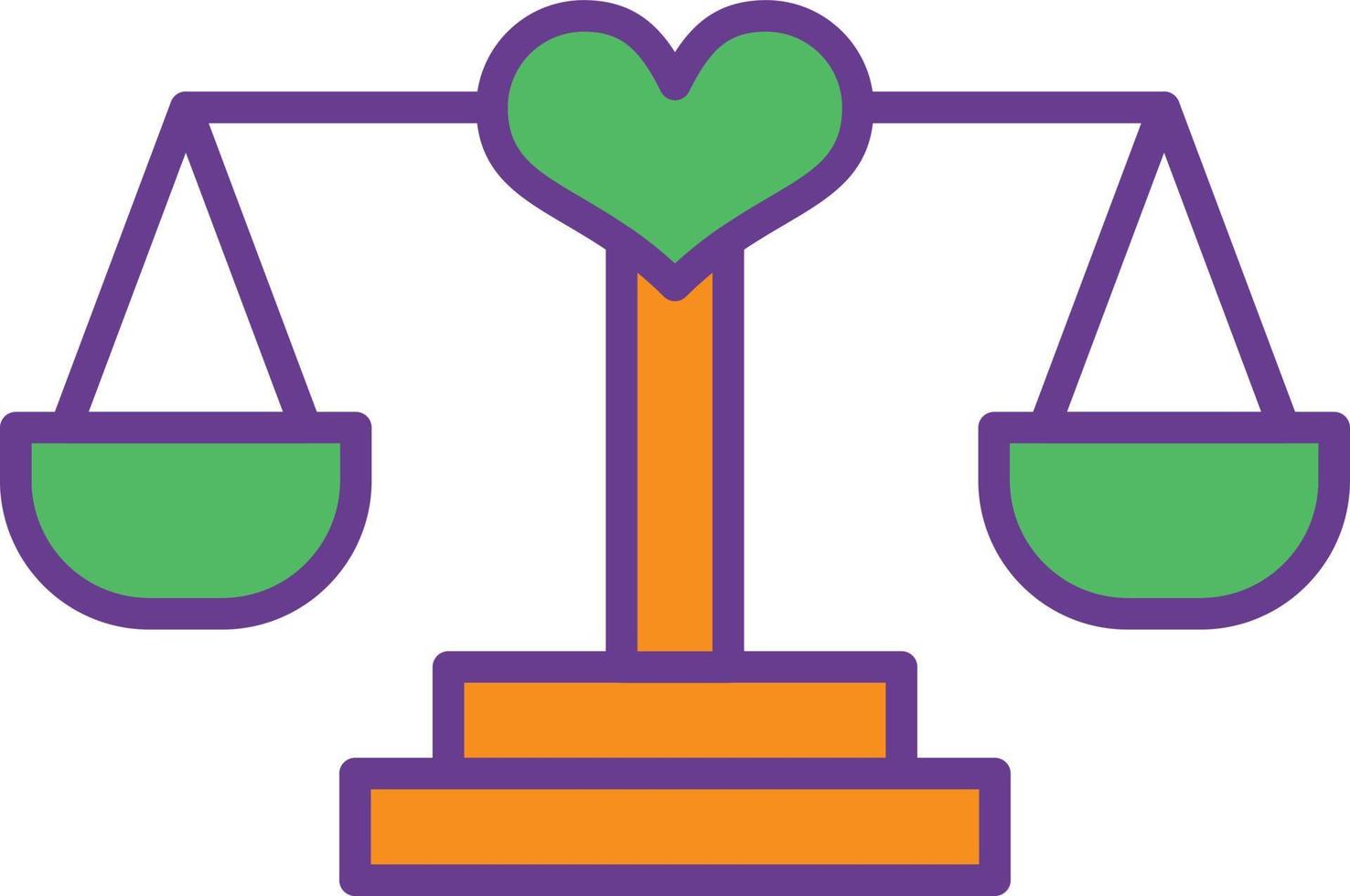 Justice Line Filled Two Color vector