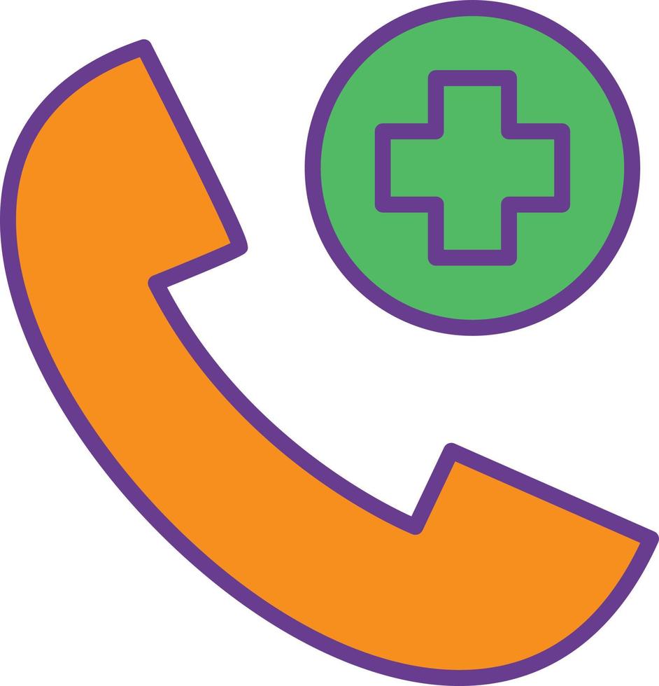 Call Line Filled Two Color 9810082 Vector Art at Vecteezy