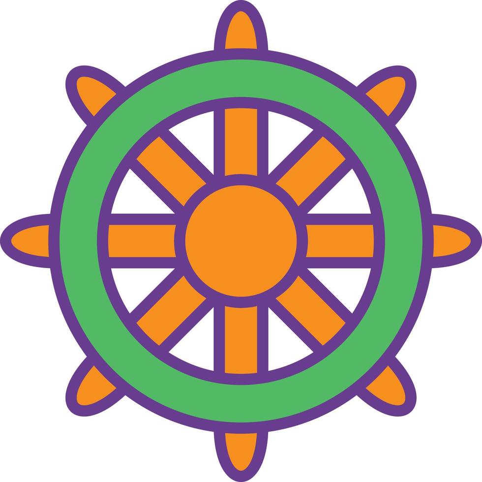 Helm Line Filled Two Color vector