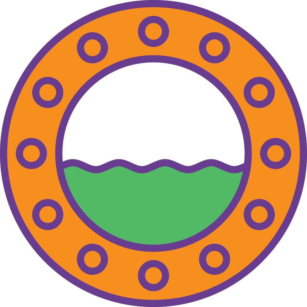 Porthole Line Filled Two Color vector