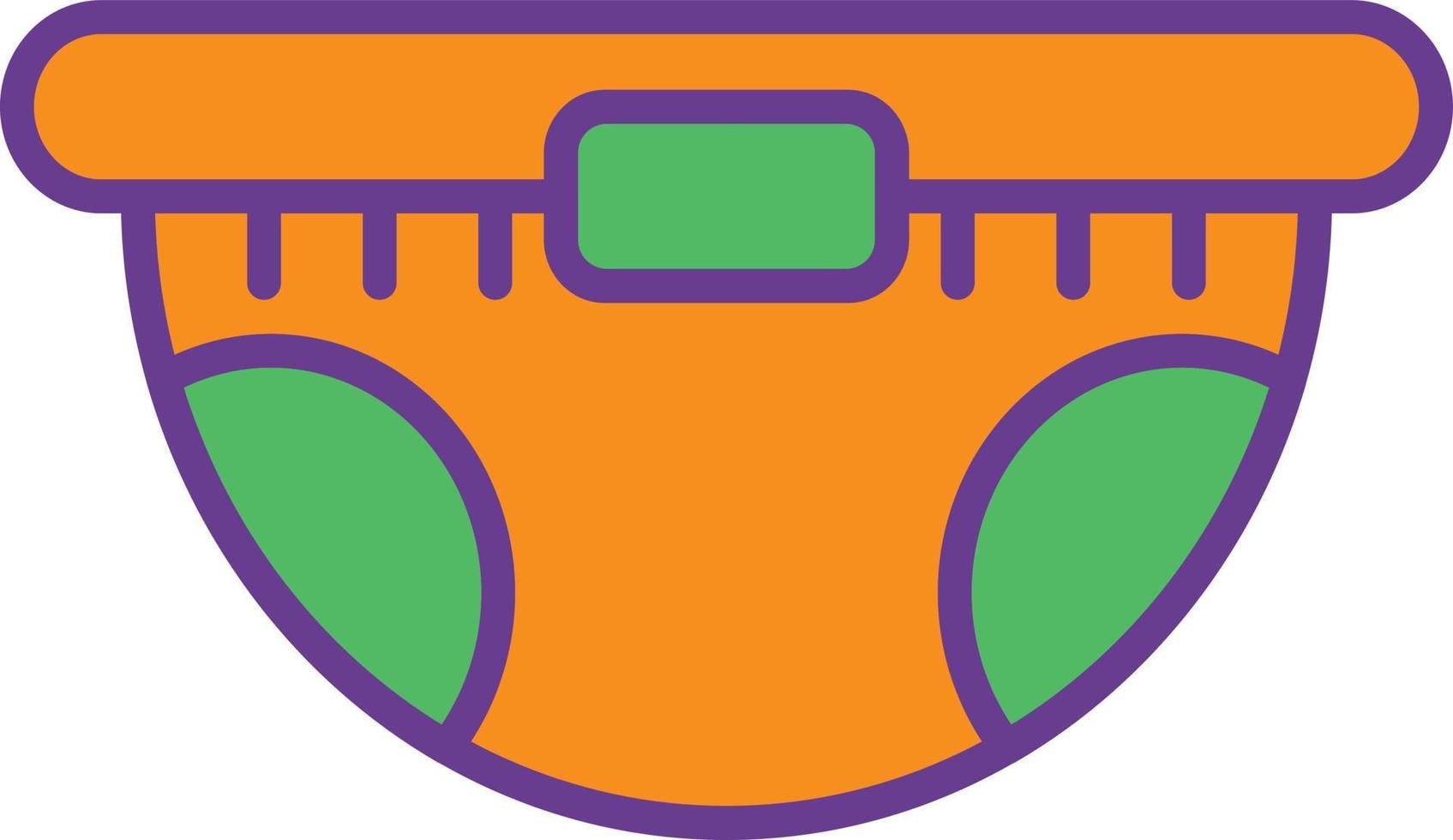 Diaper Line Filled Two Color vector