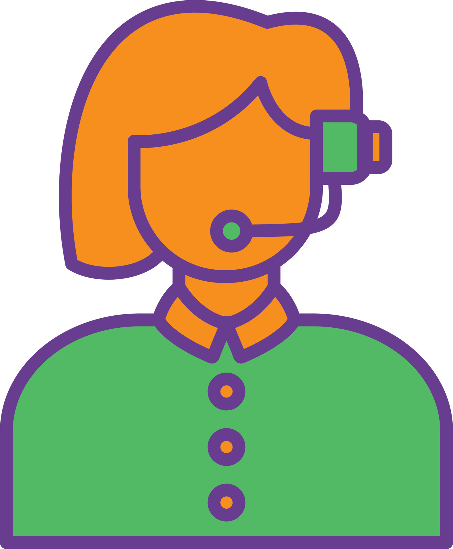 Customer Service Line Filled Two Color 9810149 Vector Art at Vecteezy