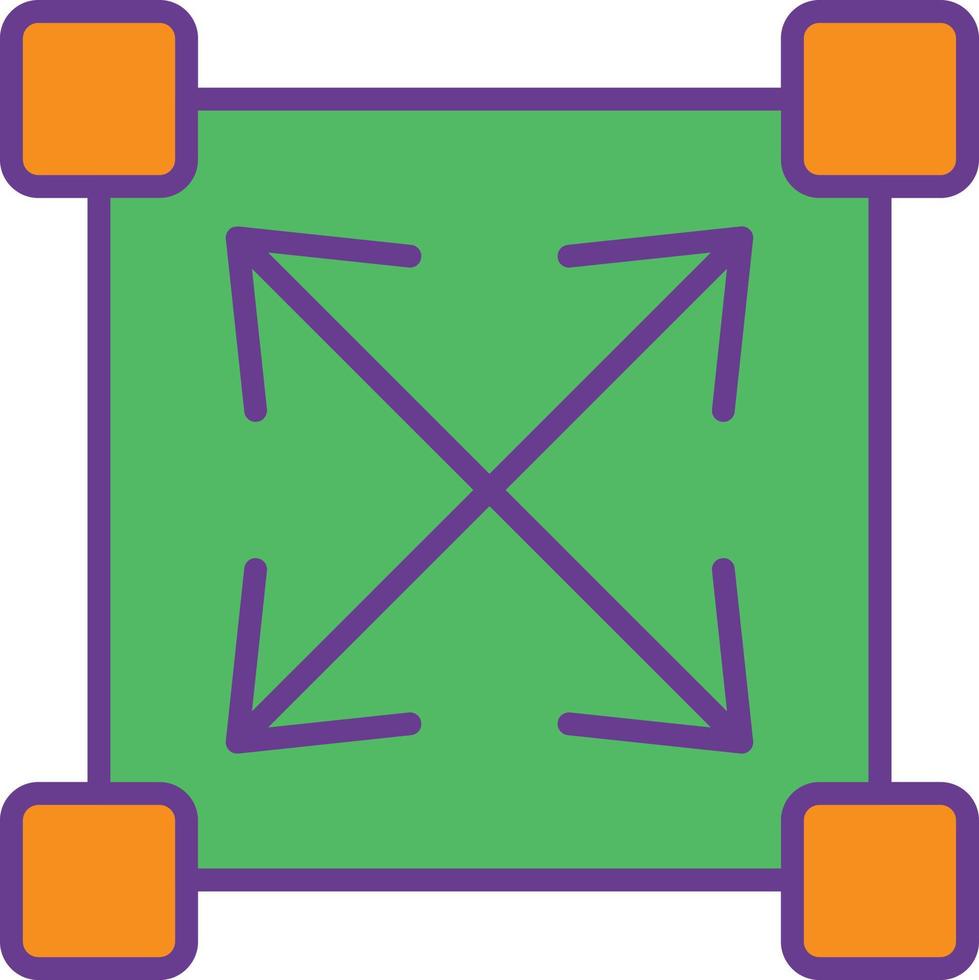 Resize Line Filled Two Color vector