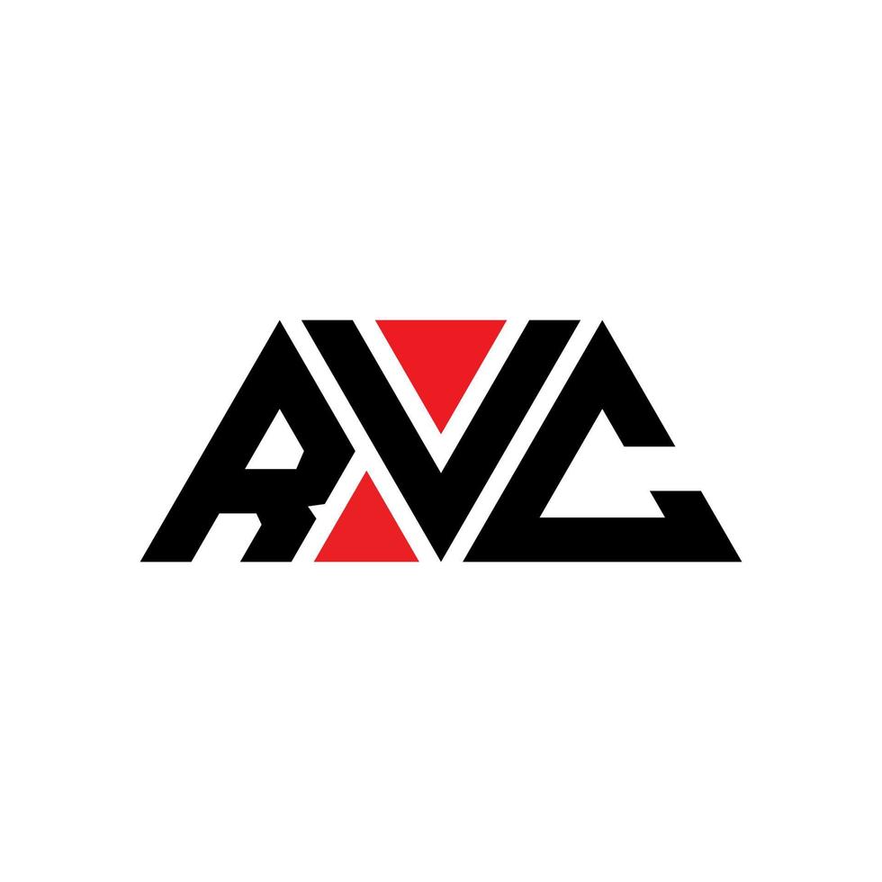 diseño de logotipo de letra triangular rvc con forma de triángulo. monograma de diseño del logotipo del triángulo rvc. plantilla de logotipo de vector de triángulo rvc con color rojo. logotipo triangular rvc logotipo simple, elegante y lujoso. RVC