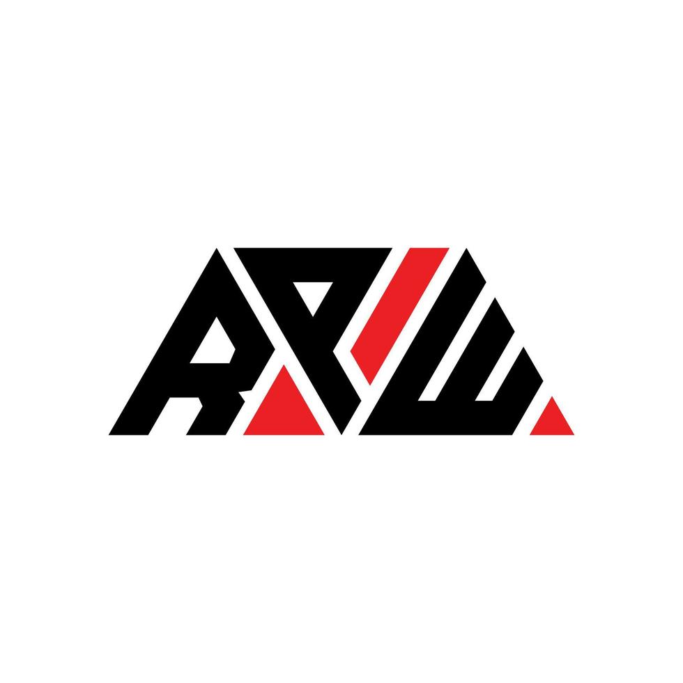 diseño de logotipo de letra triangular rpw con forma de triángulo. monograma de diseño de logotipo de triángulo rpw. plantilla de logotipo de vector de triángulo rpw con color rojo. logotipo triangular rpw logotipo simple, elegante y lujoso. rpw