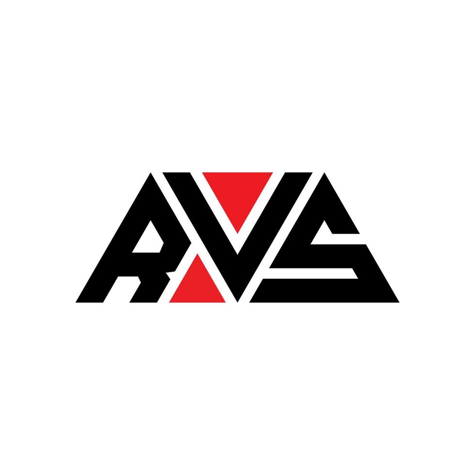 diseño de logotipo de letra triangular rvs con forma de triángulo. monograma de diseño de logotipo de triángulo rvs. plantilla de logotipo de vector de triángulo rvs con color rojo. logo triangular rvs logo simple, elegante y lujoso. rvs