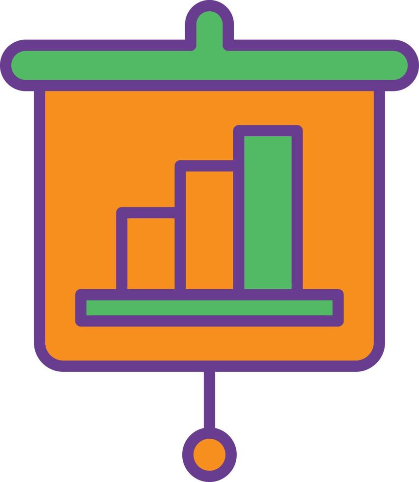 Presentation Line Filled Two Color vector