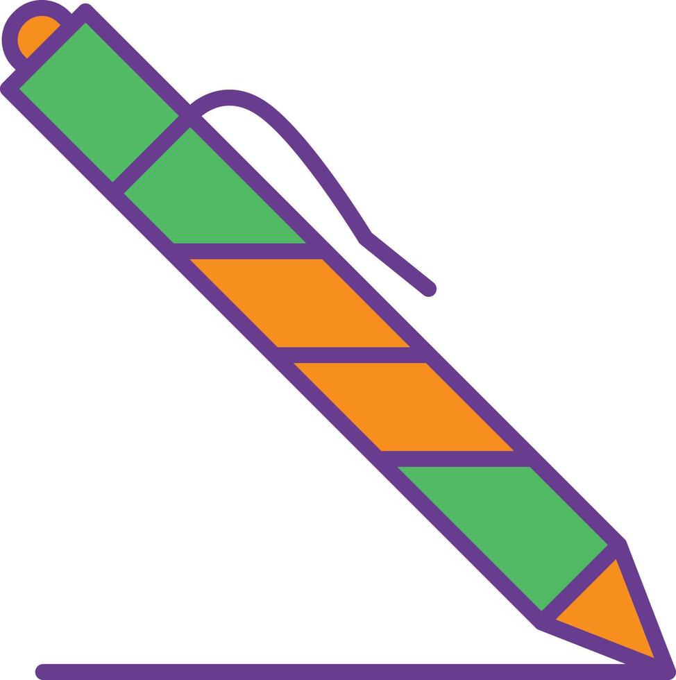 Pen Line Filled Two Color vector