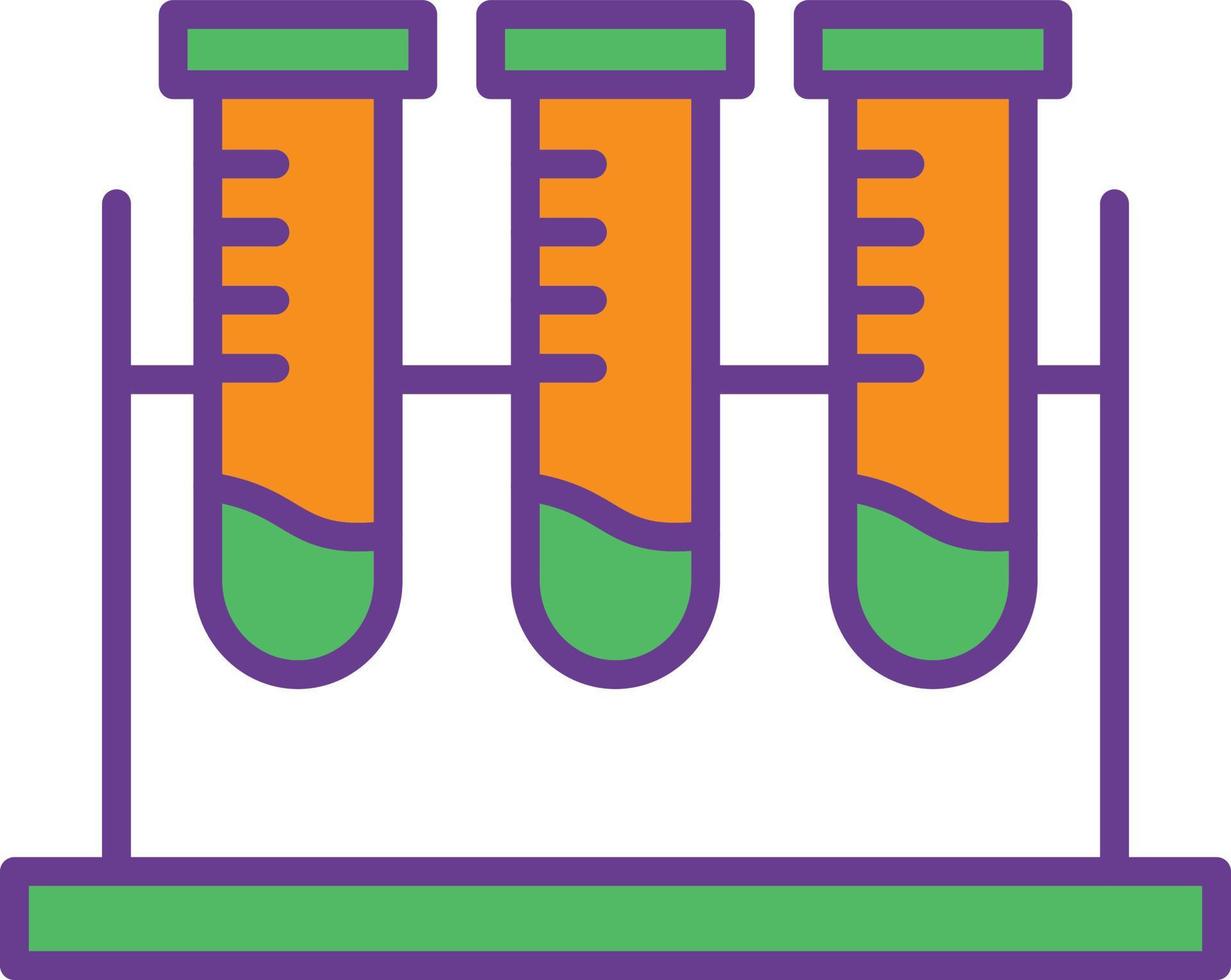 Test Tube Line Filled Two Color vector