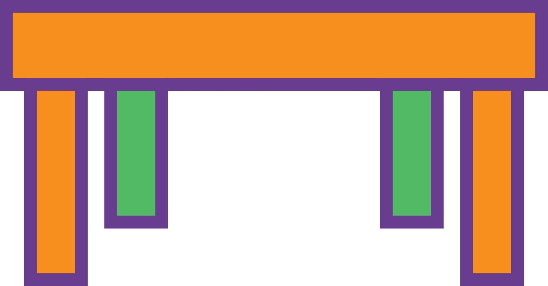 Table Line Filled Two Color vector
