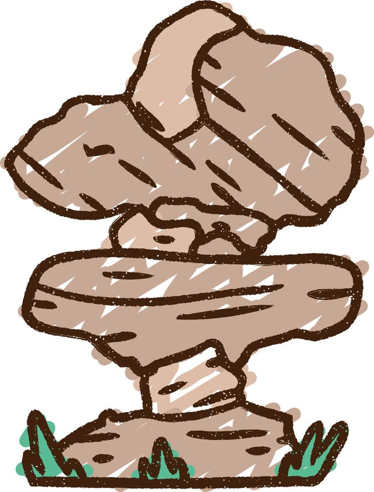 Stacked Rocks Chalk Drawing vector