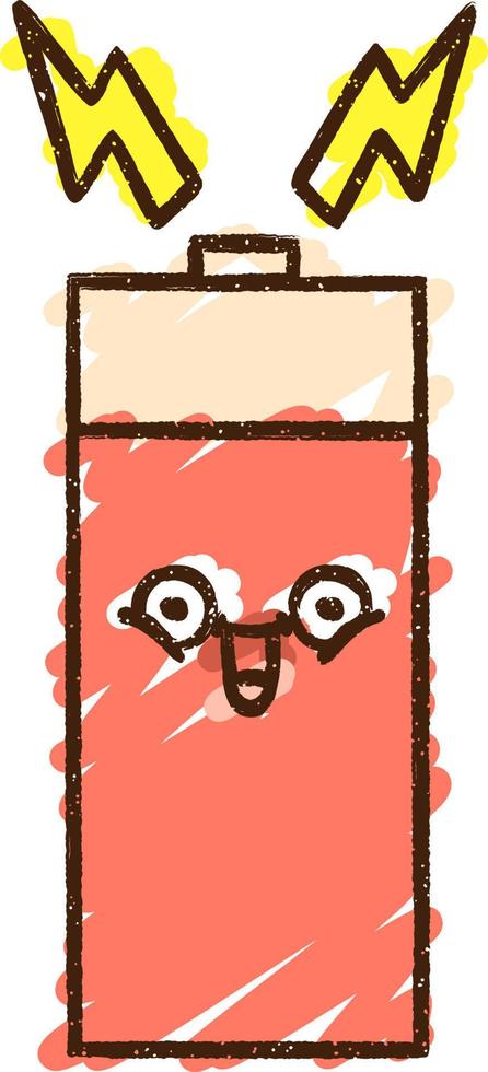 Battery Chalk Drawing vector