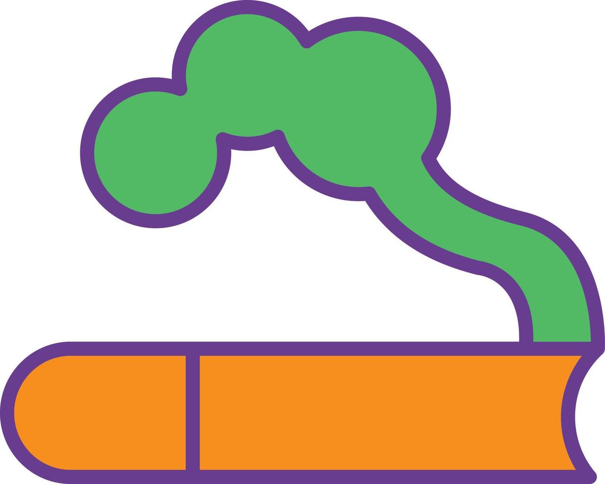 Smoking Line Filled Two Color vector