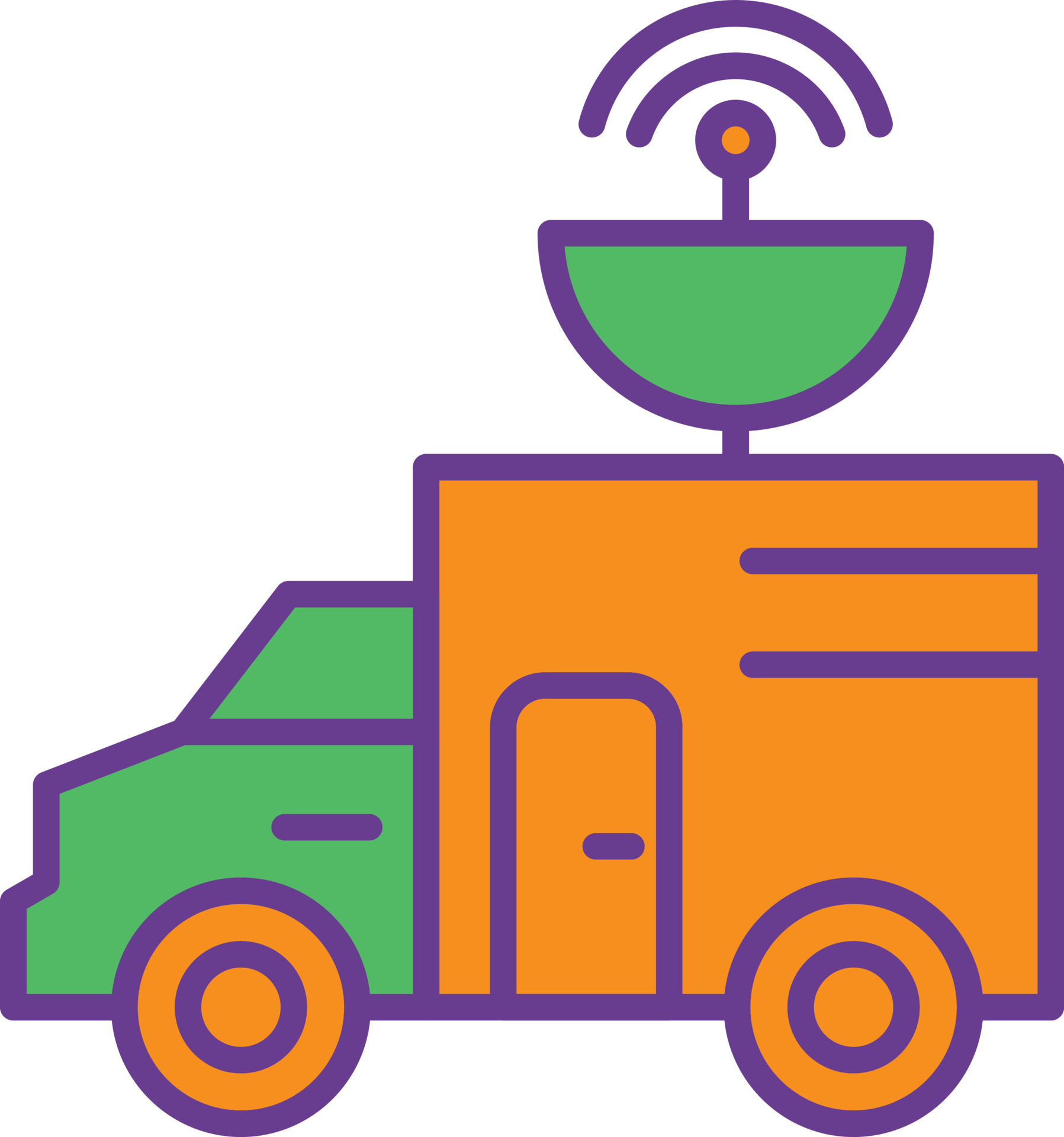 Van Line Filled Two Color 9810533 Vector Art at Vecteezy