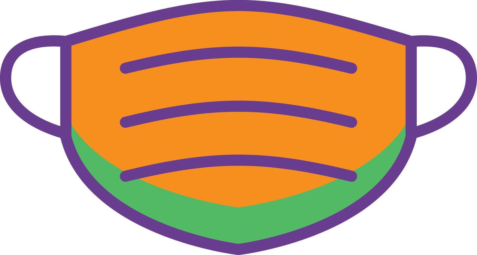 Mask Line Filled Two Color vector