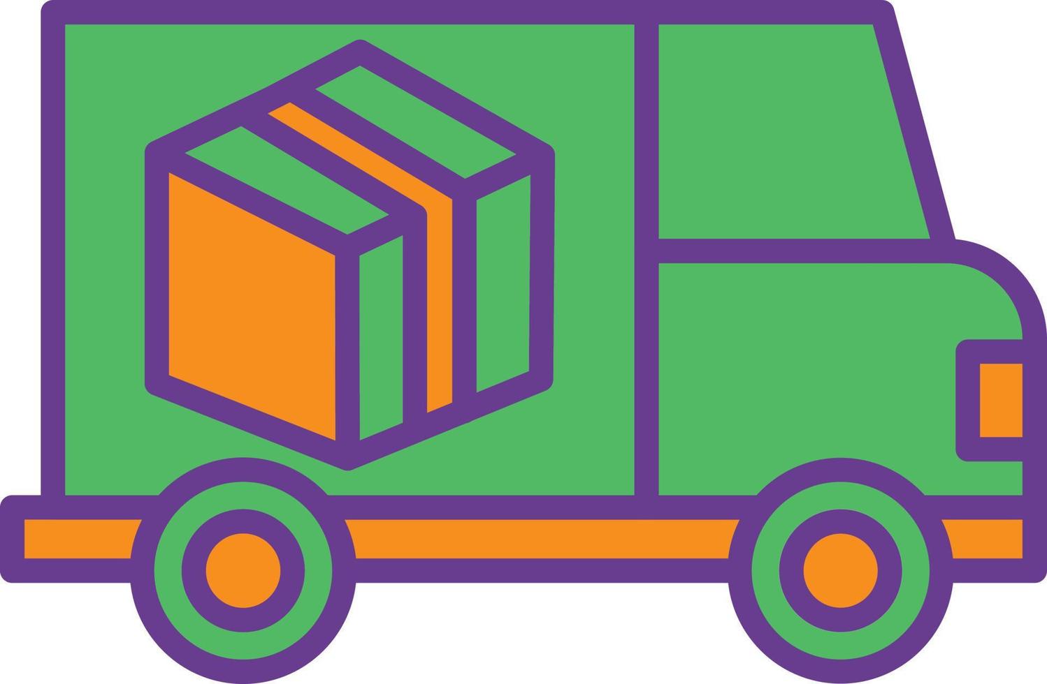 Shipping Van Line Filled Two Color 9810573 Vector Art at Vecteezy