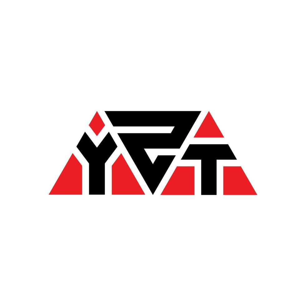 diseño de logotipo de letra de triángulo yzt con forma de triángulo. monograma de diseño del logotipo del triángulo yzt. plantilla de logotipo de vector de triángulo yzt con color rojo. logotipo triangular yzt logotipo simple, elegante y lujoso. yzt