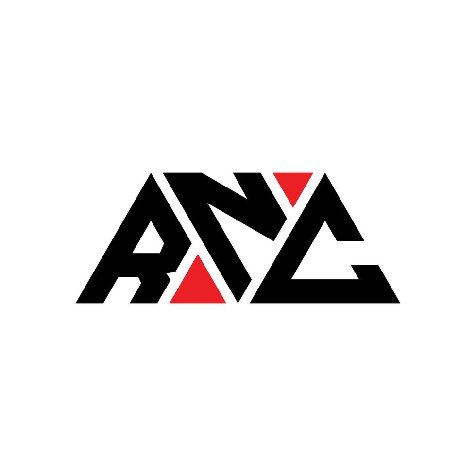 diseño de logotipo de letra de triángulo rnc con forma de triángulo. monograma de diseño de logotipo de triángulo rnc. plantilla de logotipo de vector de triángulo rnc con color rojo. logotipo triangular rnc logotipo simple, elegante y lujoso. rnc