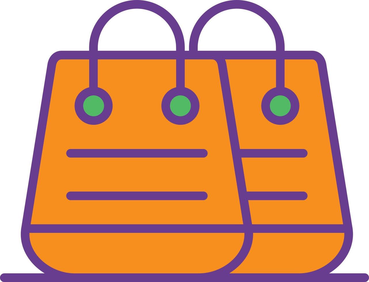 Shopping Bag Line Filled Two Color vector