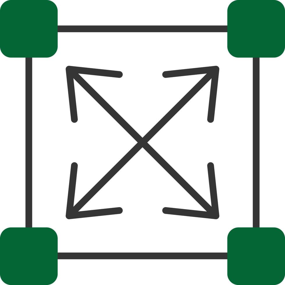 Resize Glyph Two Color vector