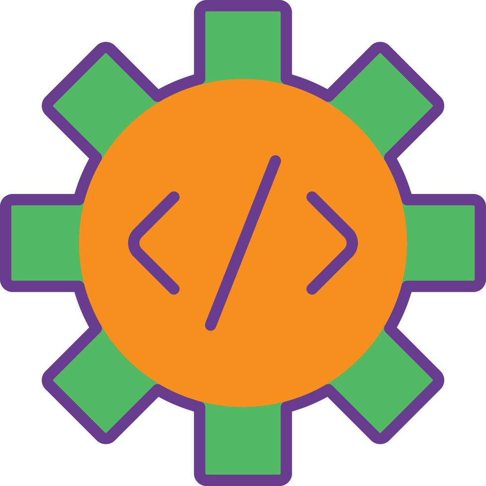 Programming Line Filled Two Color vector