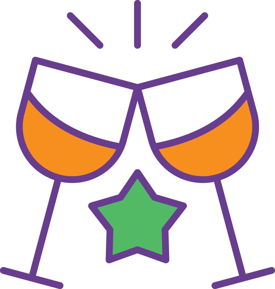Toast Line Filled Two Color vector