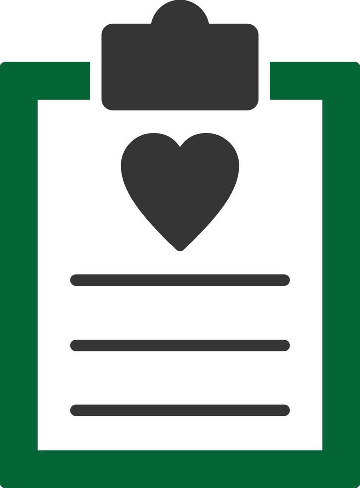 Medical History Glyph Two Color vector