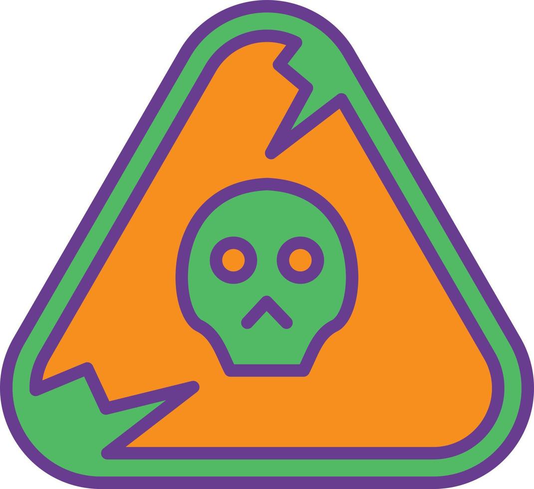 Danger Line Filled Two Color vector
