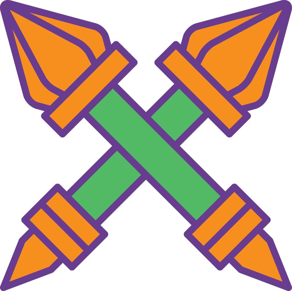 Scepter Line Filled Two Color vector