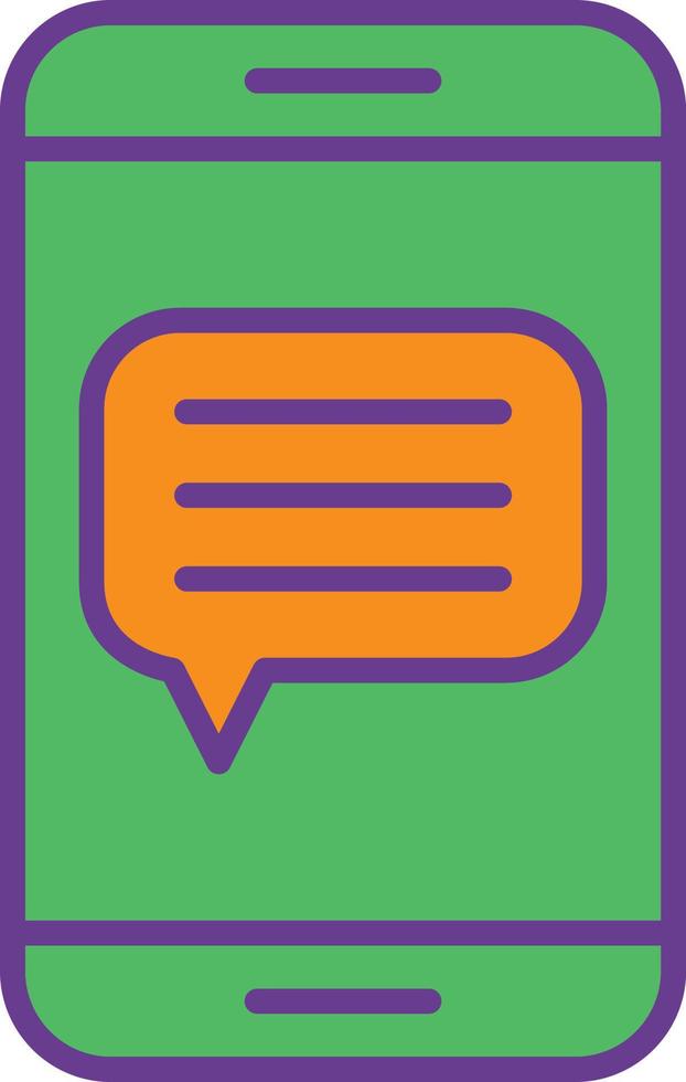 Message Line Filled Two Color vector