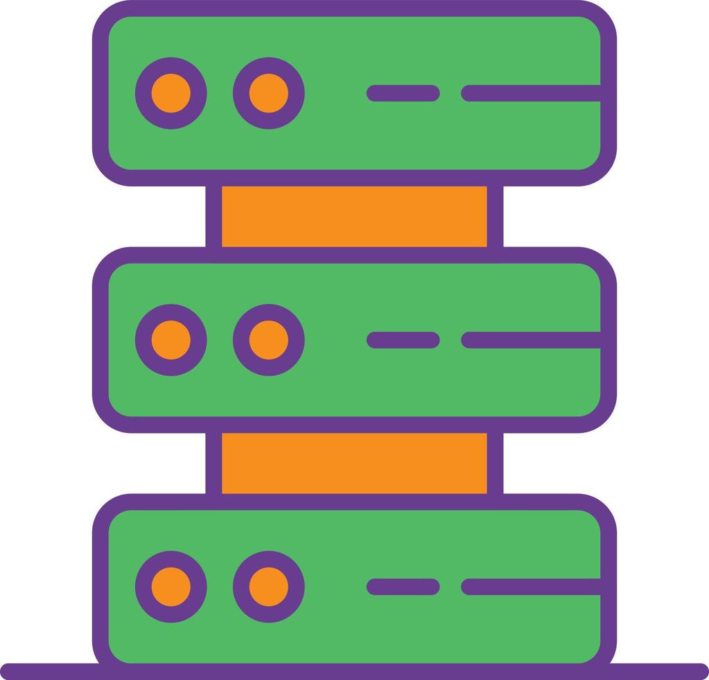 Server Line Filled Two Color vector