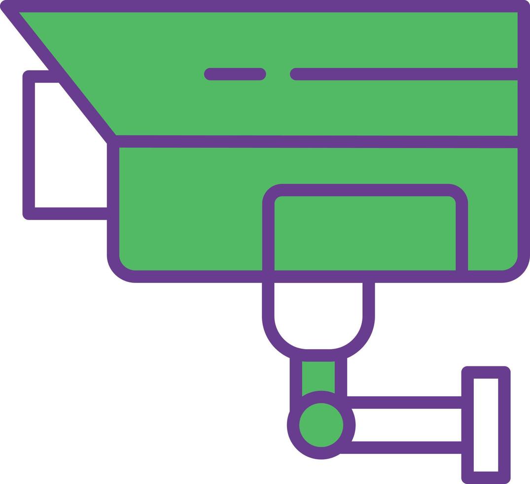 Surveillance Line Filled Two Color vector