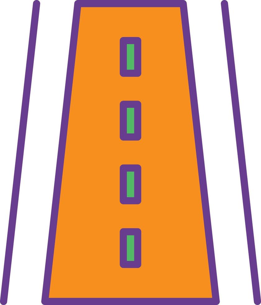 Runway Line Filled Two Color vector