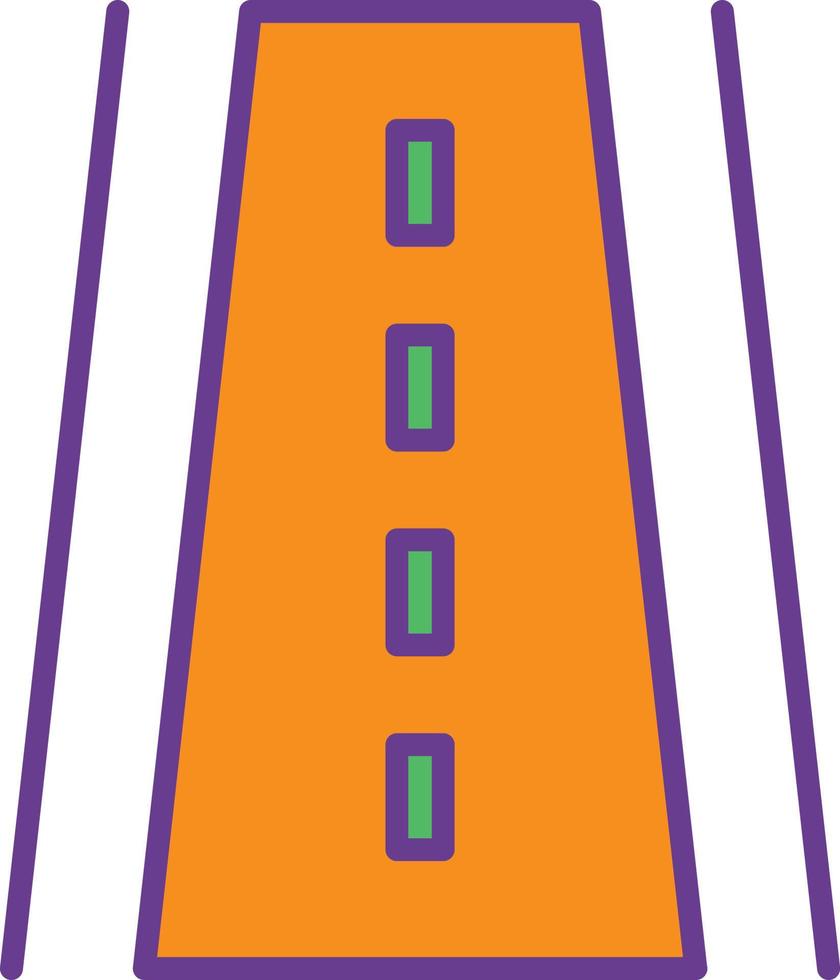 Runway Line Filled Two Color vector