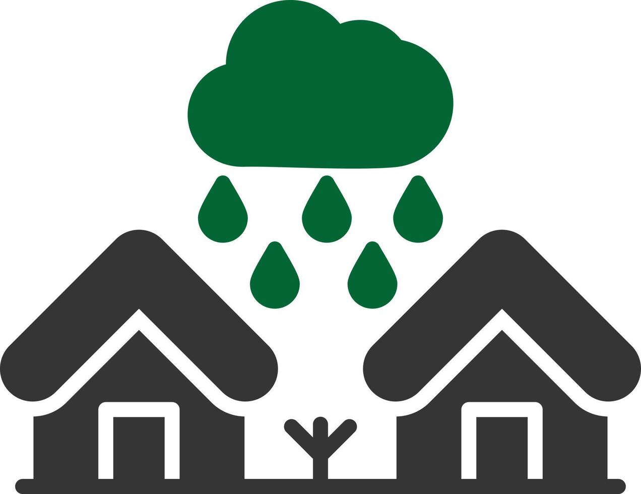 Monsoon Glyph Two Color vector