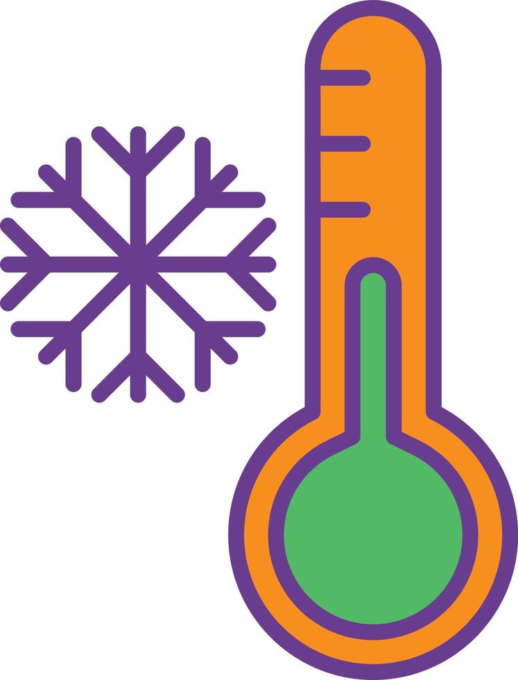 Low Temperature Line Filled Two Color vector
