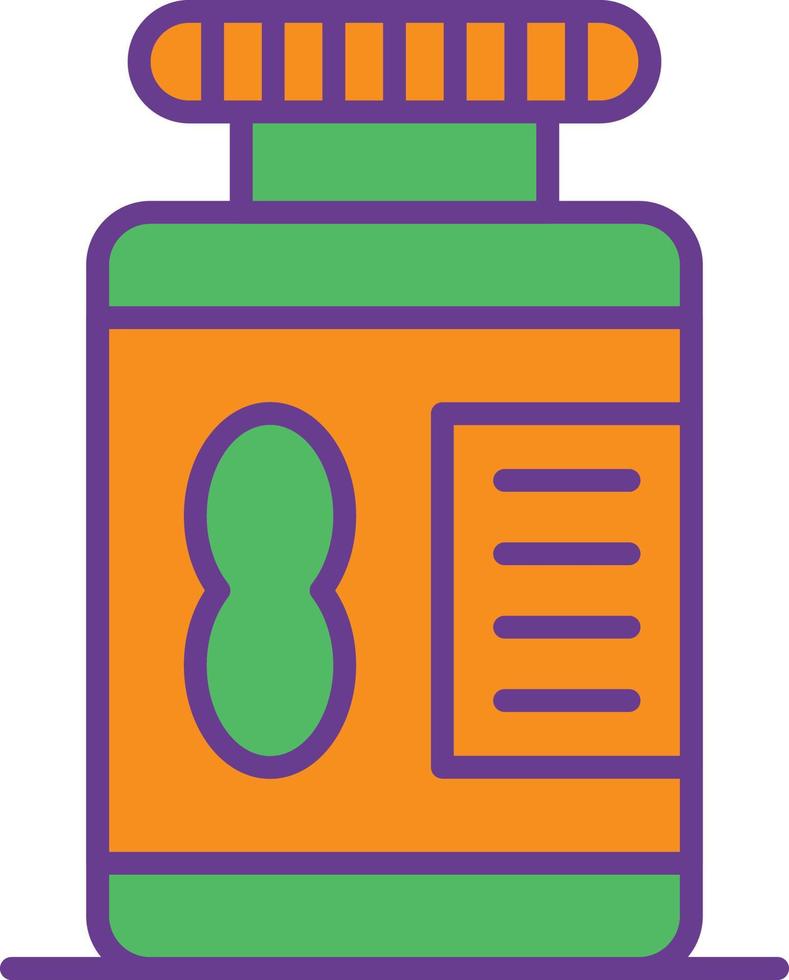 Peanut Butter Line Filled Two Color vector