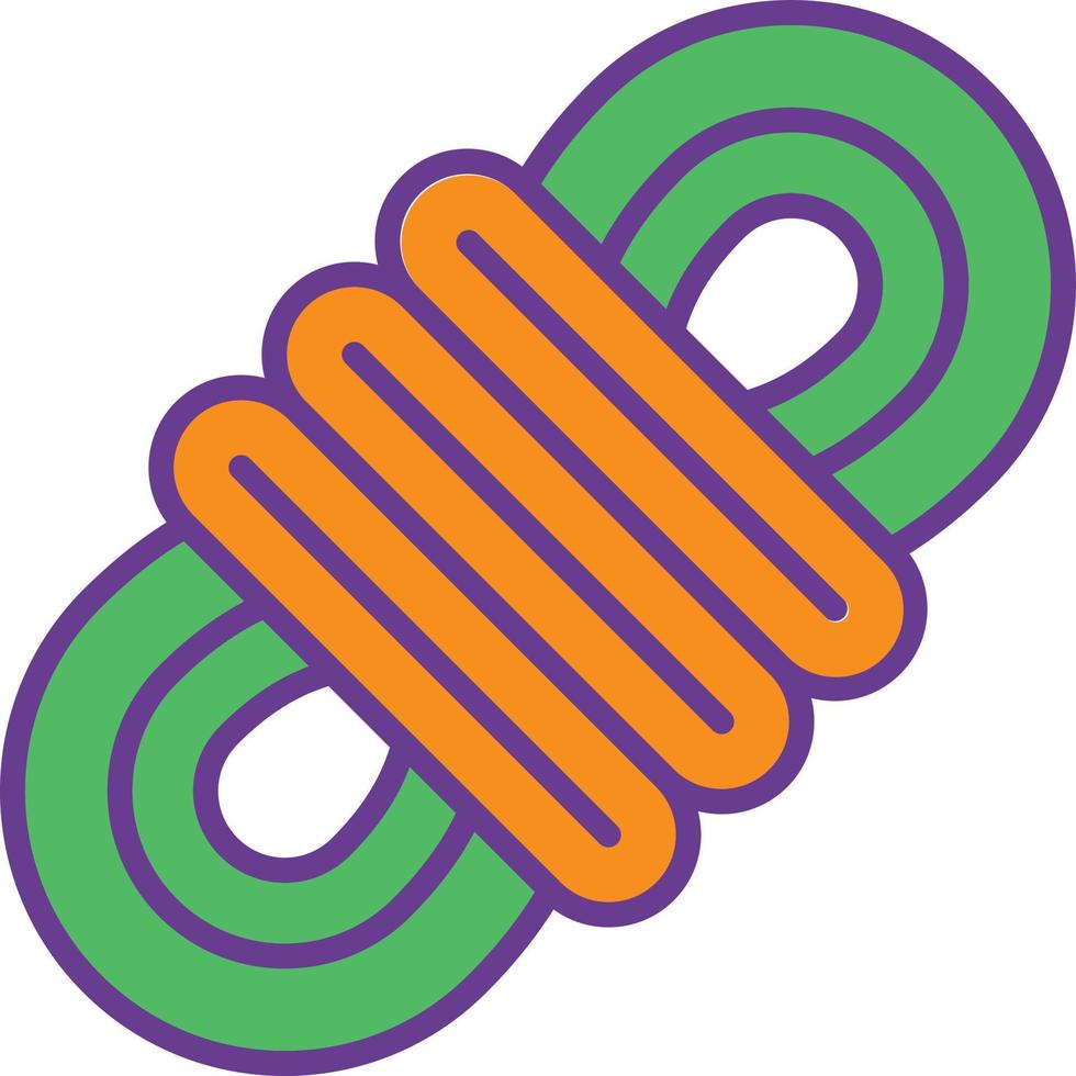 Rope Line Filled Two Color vector