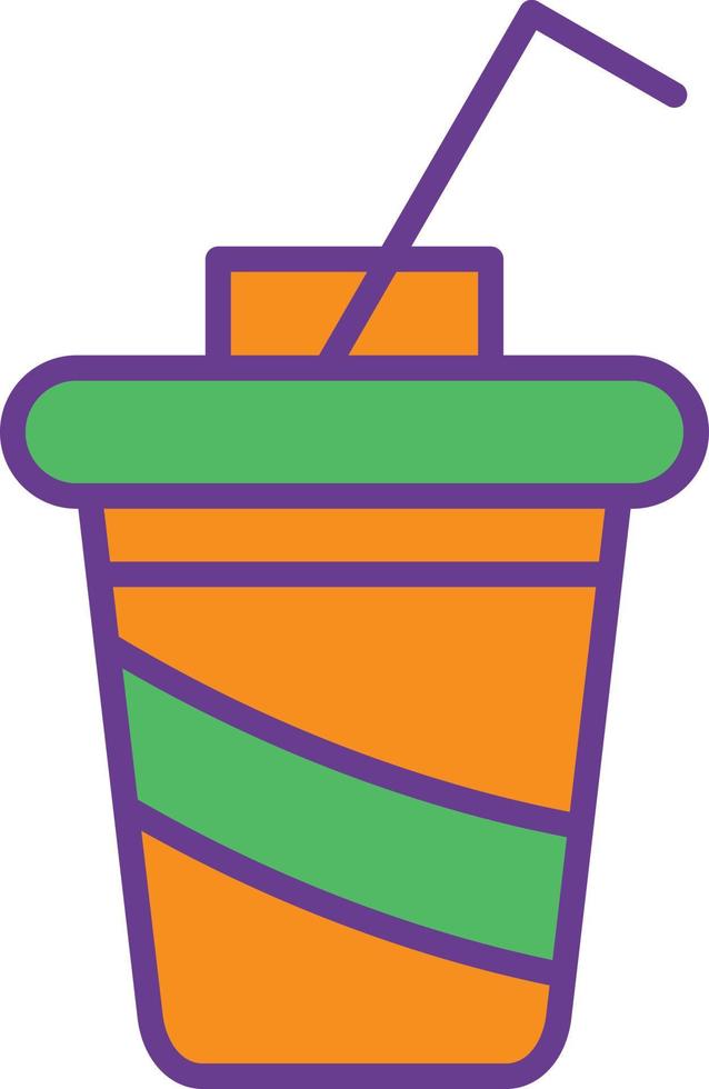 Soft Drink Line Filled Two Color vector