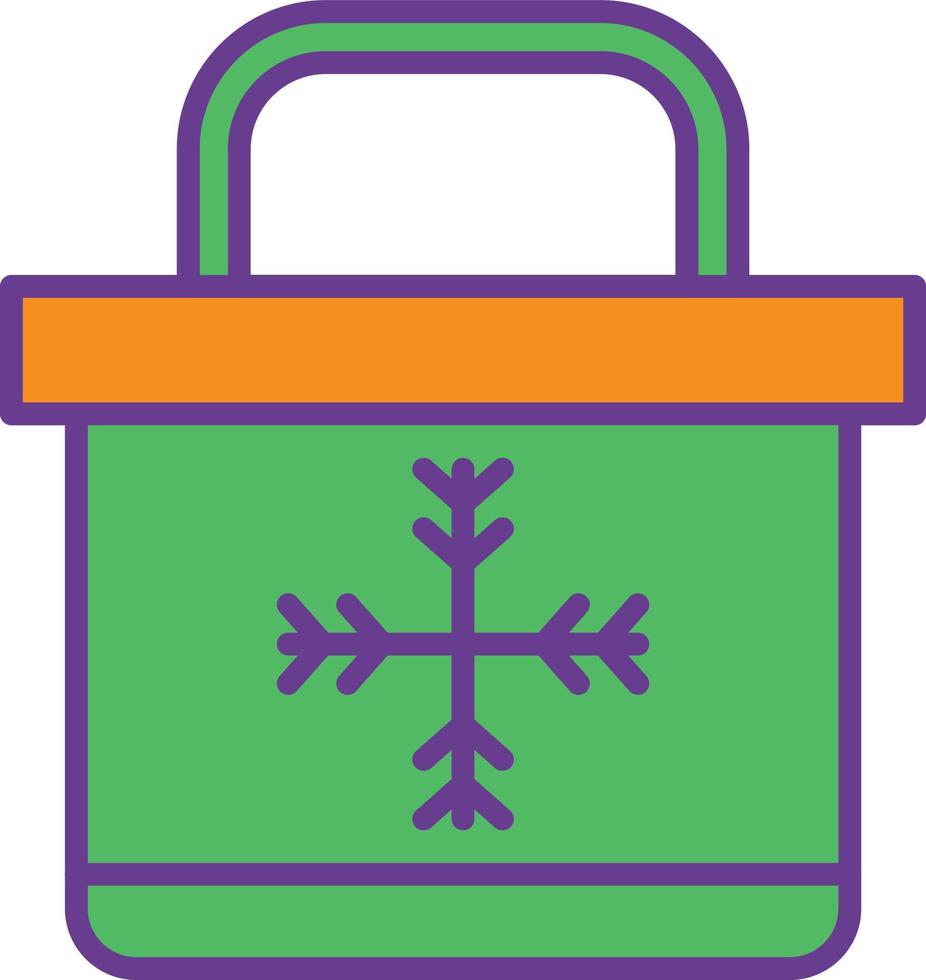 Portable Fridge Line Filled Two Color vector