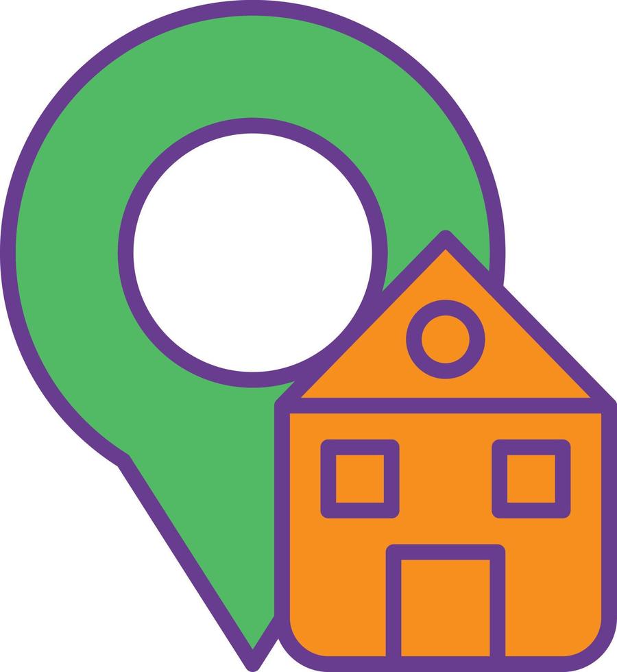 Address Line Filled Two Color vector