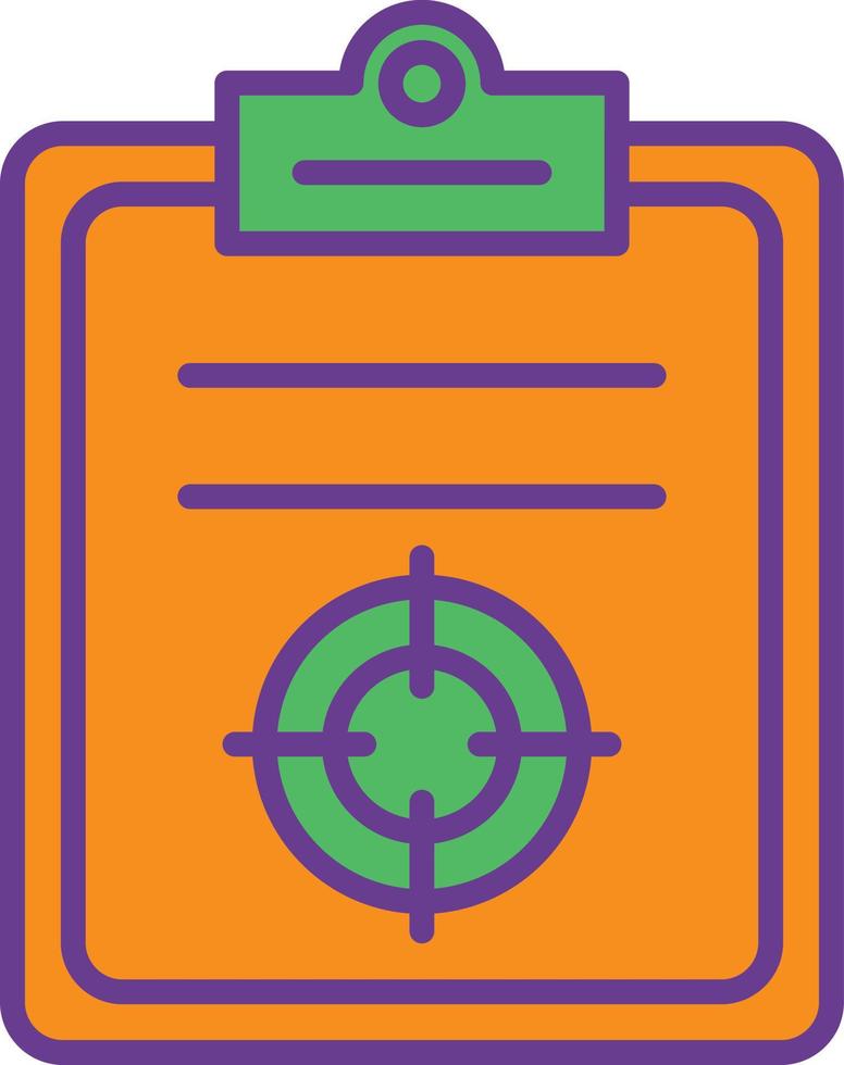 Target Line Filled Two Color vector